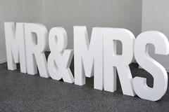 Lettering “Mr & Mrs” Letters 50-99cm Engagement Wedding Decoration Styrofoam