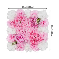 12 PCS Artificial Flowers Panels, Artificial Flower Panels Wall Mount decoration