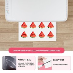 Edible Paper 25pcs, A4 Size 11.7″ x 8.3″ Icing Sheets for Cakes A4-1, white