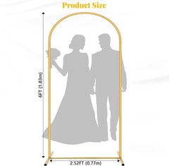 6 FT Wedding Arch Backdrop Stand Balloon Photo Booth Arch Frame Birthday Party