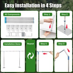 10’x50′ Backdrop Stand Pipe Kit,Background Support System Curtain Frame HOT NEW！