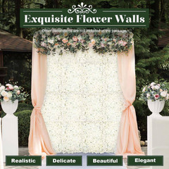 15 .74 In. X 23.6 In. Silk Artificial Hydrangea Flower Wall Panel Wedding Backgr
