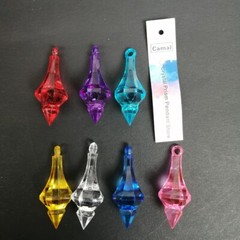 30Pcs 18*46mm Hanging Pendant Diamond Drop Chandelier Acrylic Crystal Bead Home