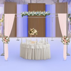4 Post Backdrop Stand Kit School Events Markets Wedding Party Decoor 3x3x3m US