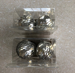 Ashland Silver Sequin 6-Piece Ball Decorative Filler – 2 Boxes