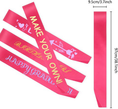 12 Pcs Sash Blank Satin Sash Party Decorations Plain Sash Pageant Sash Hot Pink