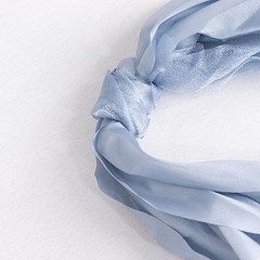 5 DUSTY BLUE Curly Willow Chiffon Satin CHAIR SASHES Party Event Decorations