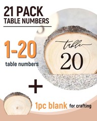 Rainbow Pana Wooden Wedding Table Numbers 1-20, Perfect for Centerpiece, Rece…