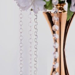 8 pcs 13-Inch long Clear Acrylic Octagon Crystals Garlands for Centerpieces Sale