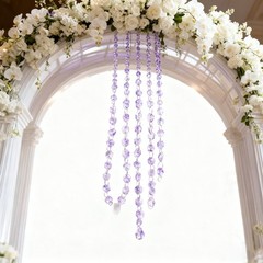 ›1m Acrylic Crystal Beads Strands Wedding Christmas Party Hanging Decor