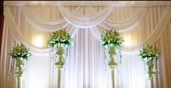Ceiling Draping Sheer Voile Chiffon Backdrop Wall Divider Drape Panel Wedding