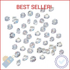 HANSGO 500PCS Diamonds, Mini Clear Fake Diamonds Acrylic Gems Table Scatter Crys
