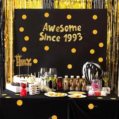 Pre-Strung Awesome Since 1993 Gold Glitter Banner – Funny 33rd Birthday and A…