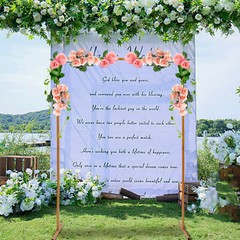 Yellow Backdrop Stand Square Metal Arch Party Frame For Party Wedding Decor