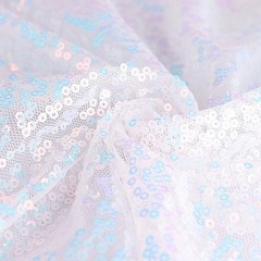 IRIDESCENT BLUE 8 ft x 8 ft Sequined Backdrop Curtain Wedding Party PhotoBooth