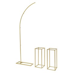 3pcs/Set Wedding Arch Gold Free Standing Wedding Centerpieces Metal Flower Stand