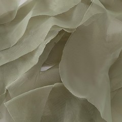 DUSTY SAGE Premium CHAIR COVER with Curly Chiffon Ruffled SASHES Wedding