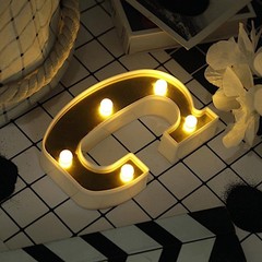 6″ tall GOLD C LED Lighted Marquee Letters Sign Party Wedding Events Decorations
