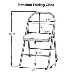 YCC Linens – 6 Pack Polyester Folding Chair Covers for Standard Folding Chairs