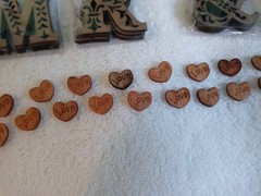 4 Sets *I Do* *Mr & Mrs* 2″ Wedding Table Decor Wood Letters Rustic Country