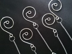 30pcs 30X45MM Hangers Wedding Connector Christmas Tree Ornament Silver Hooks