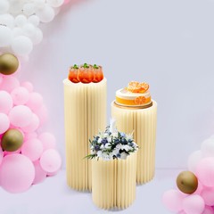 3pcs Flowers Stand, Dessert Table, Columns Display for Wedding Party Garden
