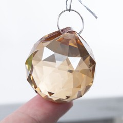 Champagne Glass Crystal Chandelier Ball Prisms Drops Home Decor Pendant 20mm