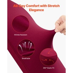 Uimoso 50PCS Burgundy Stretch Spandex Chair Covers for Events and Parties