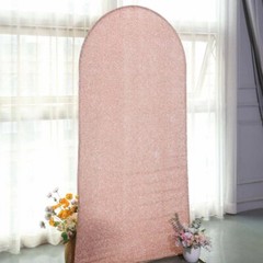 7 ft ROSE GOLD Metallic Fitted Spandex Round Top Arch STAND COVER Party Events