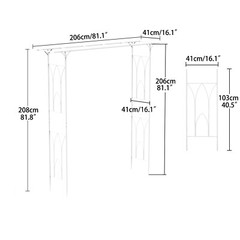 Extra Large Metal Garden Arch Wedding Arch Stand Plant Climbing Arbor Decorative