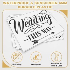 Wedding Direction Arrow Signs 3 Packs Wedding This Way Sign Double Sided Printed