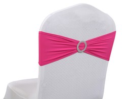 100 Spandex Stretch Chair Cover Sashes Bows Wedding Party (Magenta) ~ FREE SHIP