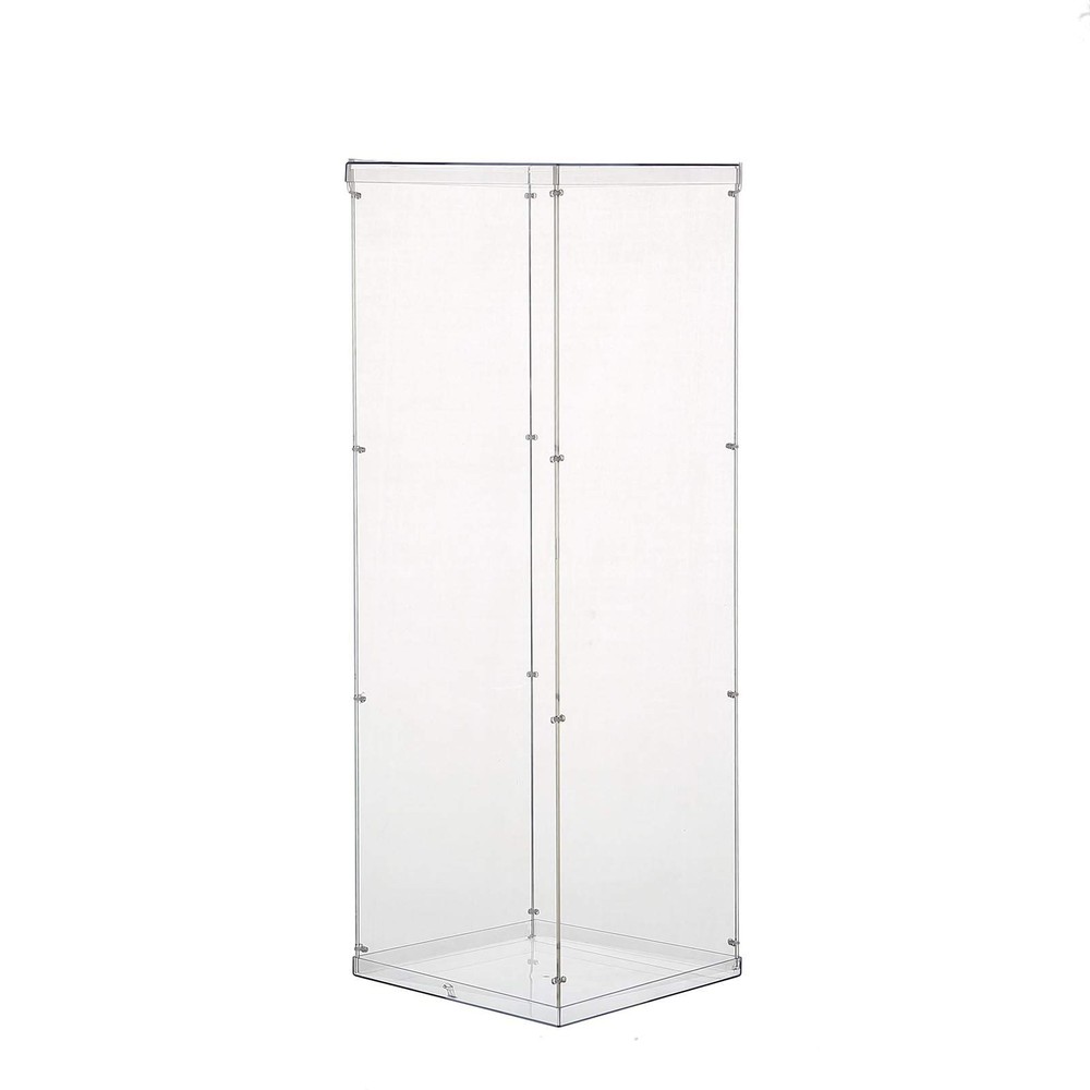 32-Inch Tall Clear Acrylic Display Box Centerpiece Pedestal Riser 32″,