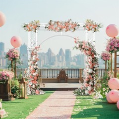 Extra LargeWhite Wedding Archway Stand Celebration Ceremony Backdrop Square Arch