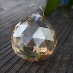 Champagne Glass Crystal Chandelier Ball Prisms Drops Home Decor Pendant 20mm