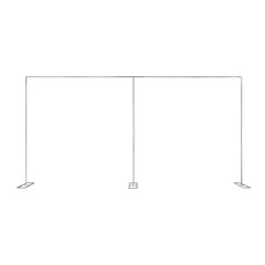 10x20ft Backdrop Stand Wedding Party Backdrop Stand Pipe Kit Curtain Frame NEW