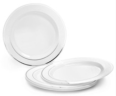 OCCASIONS 50 Plates Pack (25 Guests)-Heavyweight Wedding Party Disposable Pla…