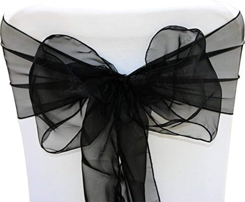 Elegant Organza Chair Sashes Sheer Fabric Sashes for Weddings, Parties, and Spec