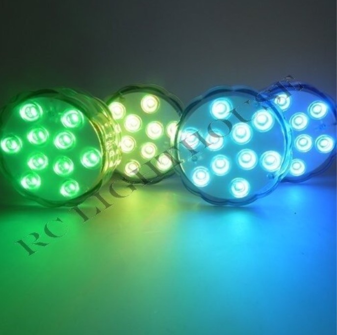 LED Light Puck or Pod Remote Control LED Submersible Lights – 2 pc w/ remotes