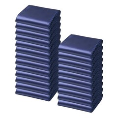 VEVOR 50PCS Navy Blue Spandex Chair Sashes Elastic Bows Wedding Party Dining
