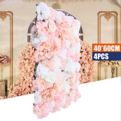 Romantic Silk Flower Wall for Wedding and Event Decor, Perfect for Photo