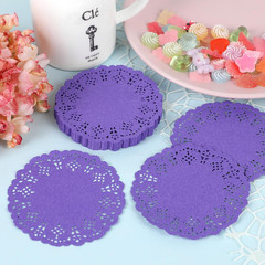 3.5inch Round Colorful Paper Lace Doilies Wedding Tableware tion,Pack of 100