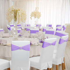 Spandex Chair Sashes Bows Premium Stretch Chair Cover Band with Buckle Slider