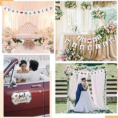 4 Sets Just Married Car Decorations Kit Wedding Car Decor | Just Married Sign
