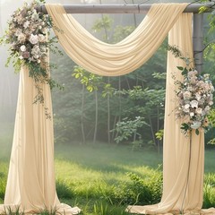 Lilac Wedding Arch Draping Fabric 1 Panel 29″ × 20FT Sheer Drapes Outdoor
