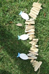 Beach Wedding Seafood Buffet Table Decor Driftwood Garland, 38″ G-71