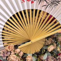 Giant Decorative Folding Wall Fan Bamboo Chinese Style Wedding Backdrop Decor