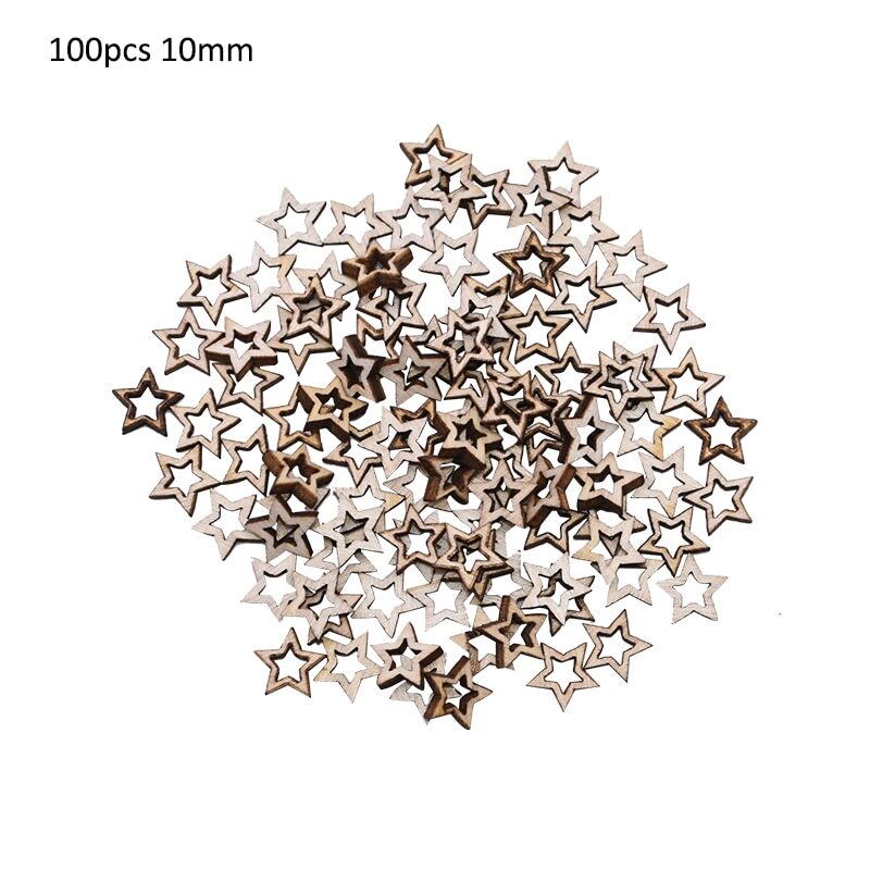 Wooden Mini Hearts/Stars/Round Wedding Table Spread Decor DIY Ornaments