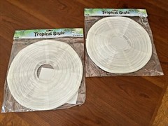 Lot of 2 NOS SEALED Spring White Paper Lanterns 12″ by DARICE
