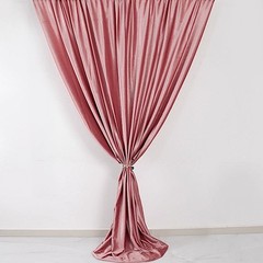 DUSTY ROSE 8 ft Premium Velvet Backdrop Curtain Party Wedding Booth Decorations